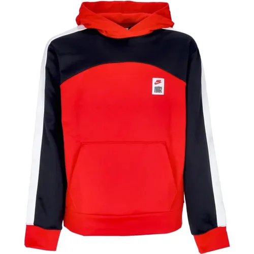 Rote Hoodie mit Kängurutasche , Herren, Größe: S - Nike - Modalova