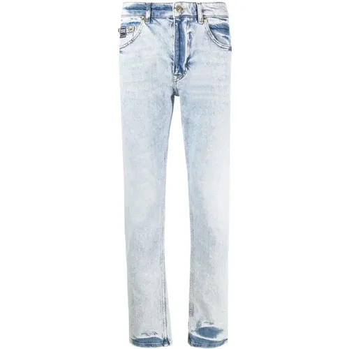 Indigo 5 Pocket Jeans , male, Sizes: W34, W32 - Versace Jeans Couture - Modalova
