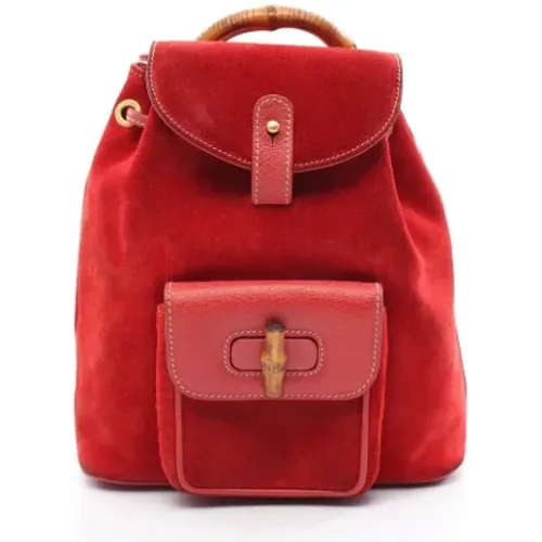 Pre-owned Suede backpacks , female, Sizes: ONE SIZE - Gucci Vintage - Modalova