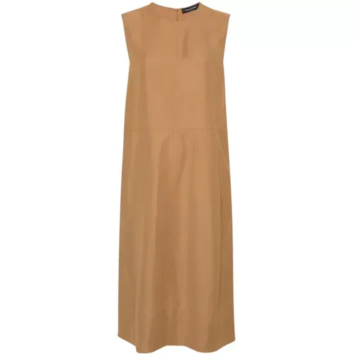Shift Dress with Collar , female, Sizes: L, S, M, 2XS, XL - Fabiana Filippi - Modalova