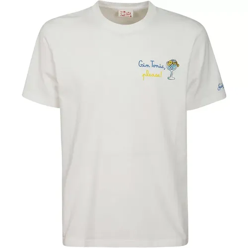 Cotton Short Sleeve Chest Print T-Shirt , male, Sizes: S - MC2 Saint Barth - Modalova