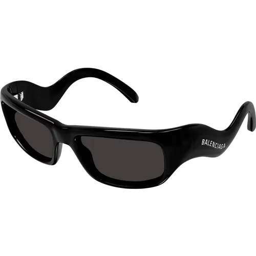 Schwarz/Graue Sonnenbrille , unisex, Größe: 58 MM - Balenciaga - Modalova