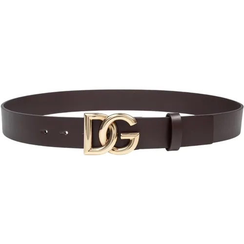 Luxury Leather Belt Moro Aw24 , female, Sizes: 100 CM, 90 CM, 105 CM, 95 CM - Dolce & Gabbana - Modalova