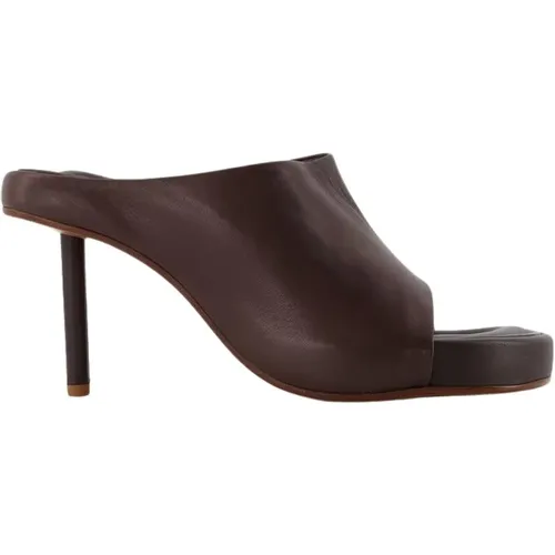 Leather Nuvola Mules , female, Sizes: 4 UK, 5 UK, 3 UK - Jacquemus - Modalova