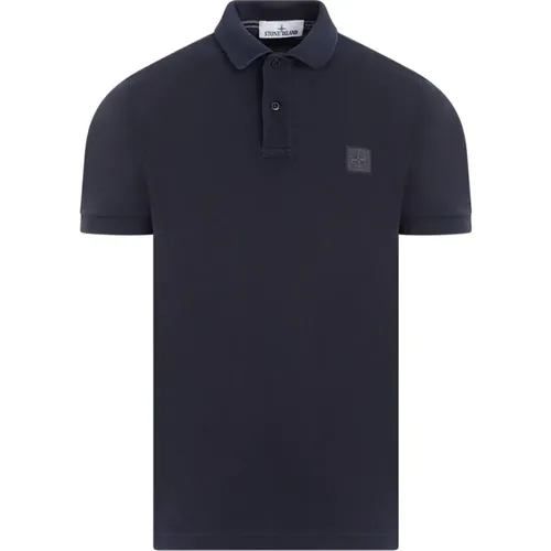 Blaues Polo-Shirt Klassischer Stil , Herren, Größe: 2XL - Stone Island - Modalova