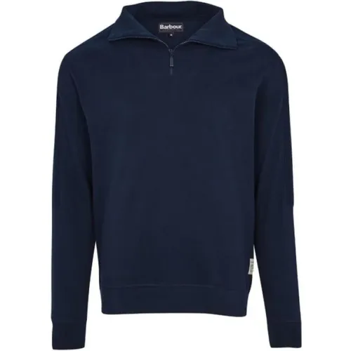 Half Zip Navy Sweater , male, Sizes: L - Barbour - Modalova