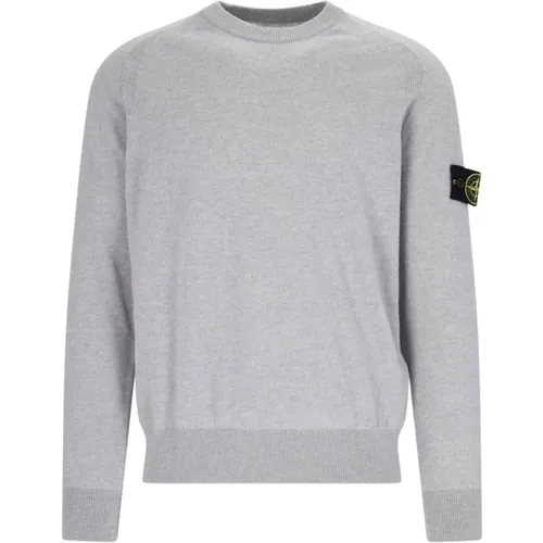 Geelong Wolle Raglan Strickware , Herren, Größe: M - Stone Island - Modalova