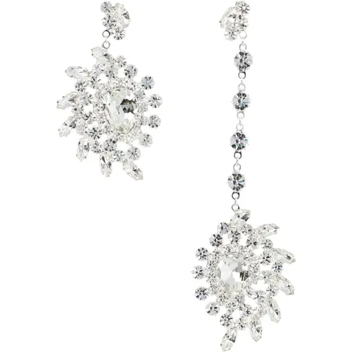 Crystal Scatter Drop Earrings Silver , female, Sizes: ONE SIZE - Magda Butrym - Modalova