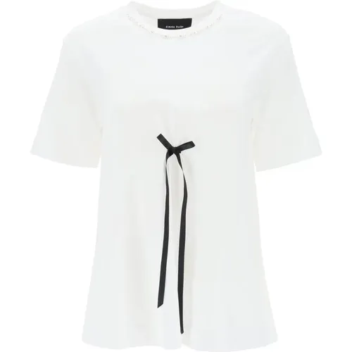 T-Shirts,A-Linie T-Shirt mit Schleifendetail - Simone Rocha - Modalova