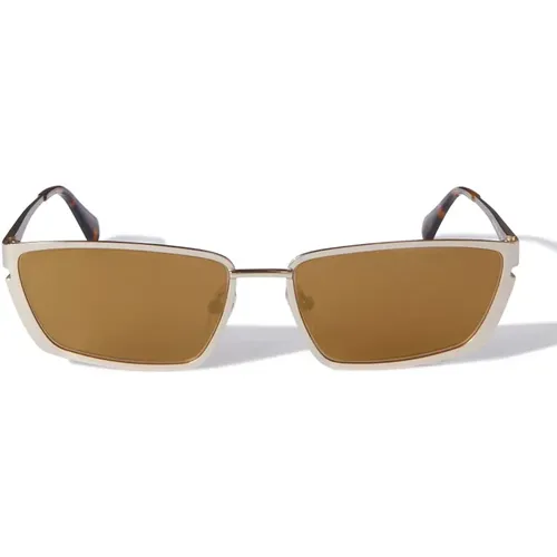 Sonnenbrillen , unisex, Größe: 56 MM - Off White - Modalova