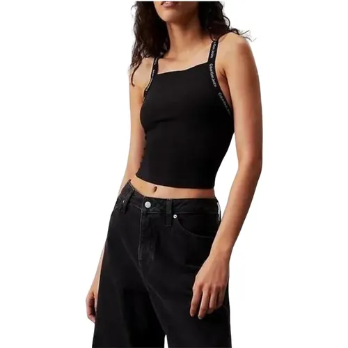 Ärmellose Oberteile , Damen, Größe: M - Calvin Klein Jeans - Modalova