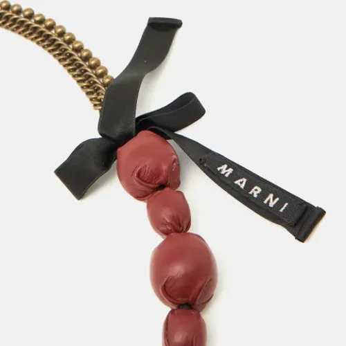 Pre-owned Leather necklaces , female, Sizes: ONE SIZE - Marni Pre-owned - Modalova