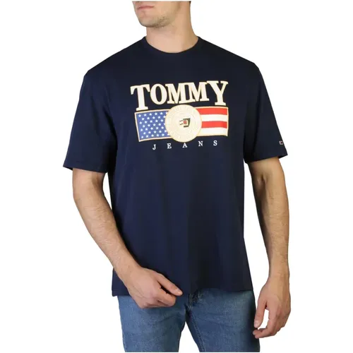 Herren T-Shirt mit sichtbarem Logo , Herren, Größe: S - Tommy Hilfiger - Modalova