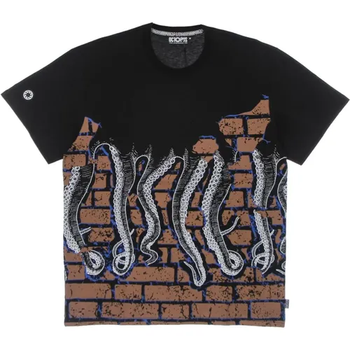 Black Logo Tee , male, Sizes: M, L, XL, S - Octopus - Modalova