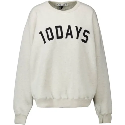 Statement Sweater in Weiß , Damen, Größe: M - 10Days - Modalova