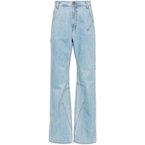 Hellblaue Denim Jeans mit Klassischen Details , Herren, Größe: W32 - Andersson Bell - Modalova