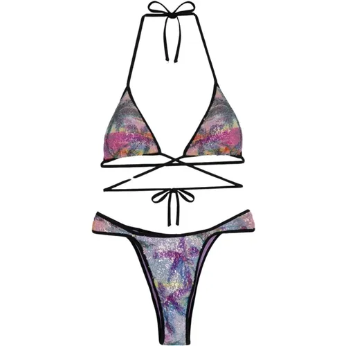 Bikini Triangolo E Slip Americano Fisso Sundown , Damen, Größe: XL - F**k - Modalova