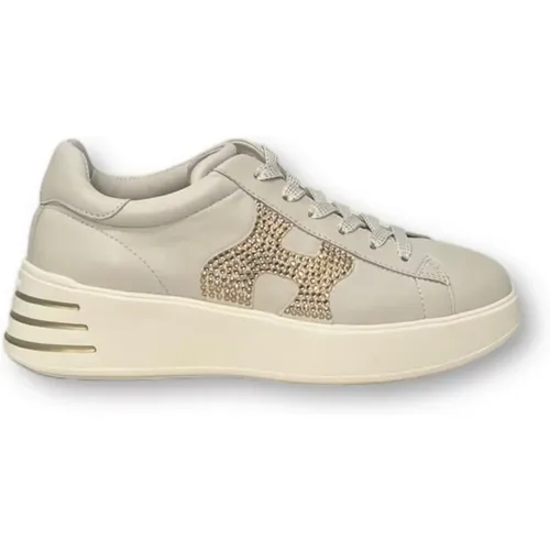 Rebel Sneakers with Strass Detail , female, Sizes: 3 UK, 6 UK, 5 1/2 UK - Hogan - Modalova