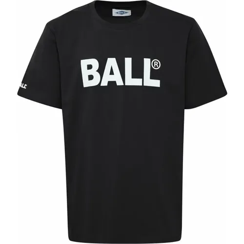 Herren Schwarzes T-Shirt mit Logo - Ball - Modalova