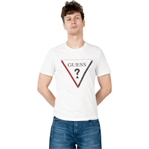 Elegantes Rundhals-T-Shirt , Herren, Größe: 2XL - Guess - Modalova