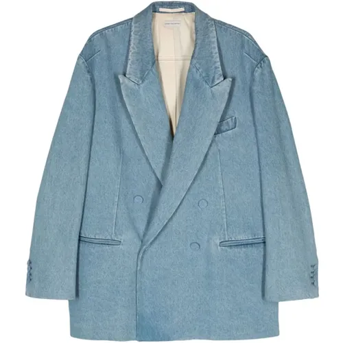 Denim Double-Breasted Jacket , female, Sizes: S - Dries Van Noten - Modalova