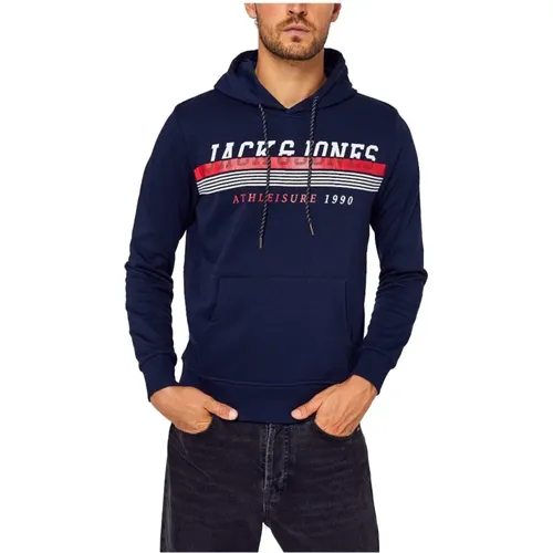 Hooded Sweatshirt with Logo Detail , male, Sizes: S, M - jack & jones - Modalova