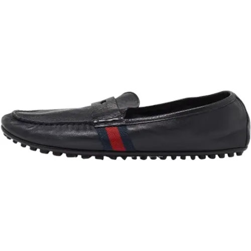 Pre-owned Leather flats , male, Sizes: 9 UK - Gucci Vintage - Modalova