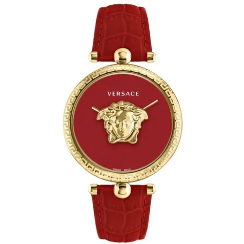Rote und goldene Palazzo Uhr - Versace - Modalova