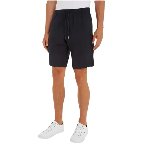 Linen Harlem Men's Bermuda Shorts , male, Sizes: W34, W36, W30, W38, W31 - Tommy Hilfiger - Modalova
