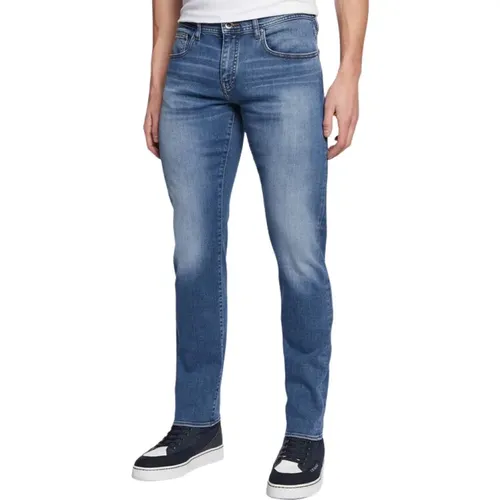 Blaue Denim-Jeans für Männer , Herren, Größe: W32 - Armani Exchange - Modalova