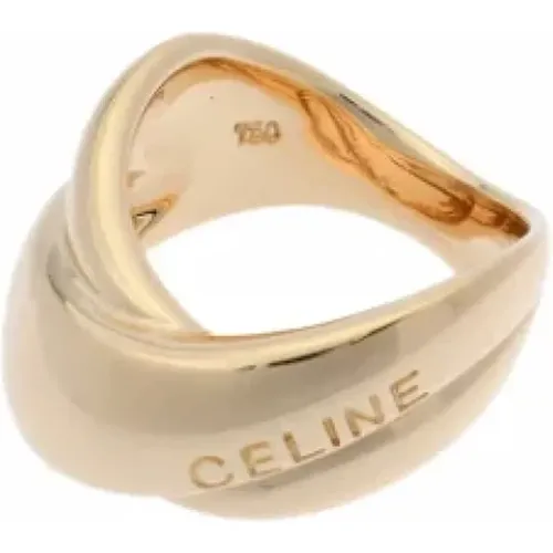 Pre-owned Gold rings , female, Sizes: ONE SIZE - Celine Vintage - Modalova