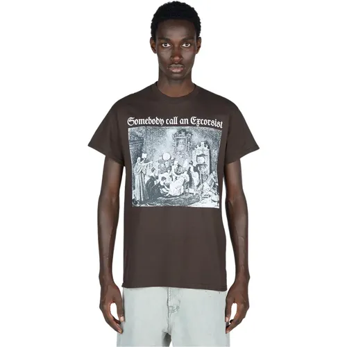 Grafikdruck Exorzist T-Shirt , Herren, Größe: XL - Boiler Room - Modalova