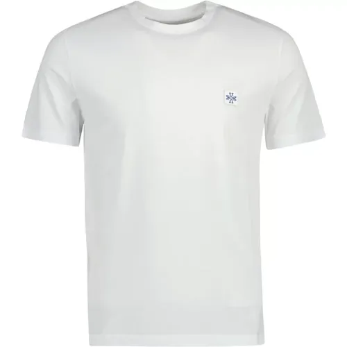 Weißes Rundhals T-Shirt für Männer , Herren, Größe: XL - Jacob Cohën - Modalova