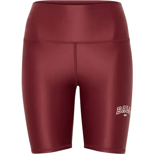 Stylish Sporty Biker Shorts Bordeaux , female, Sizes: M, S, XS, XL - Ball - Modalova