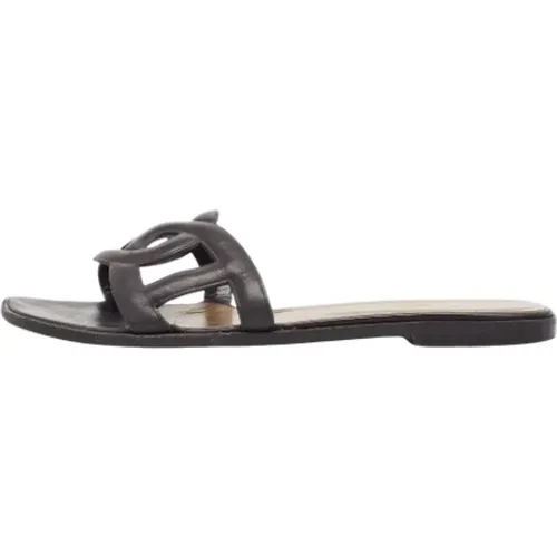 Pre-owned Leather sandals , female, Sizes: 8 UK - Hermès Vintage - Modalova