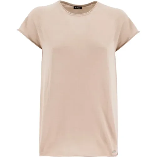 Luxuriöses Seidenmischung Crew Neck T-shirt , Damen, Größe: M - Kiton - Modalova