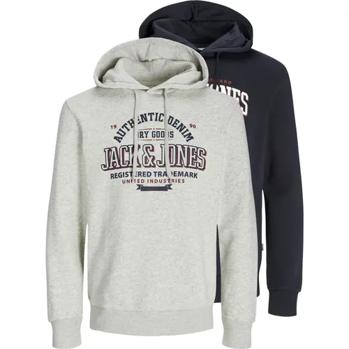 Logo Hoodie Pack Stylischer Pullover , Herren, Größe: XL - jack & jones - Modalova