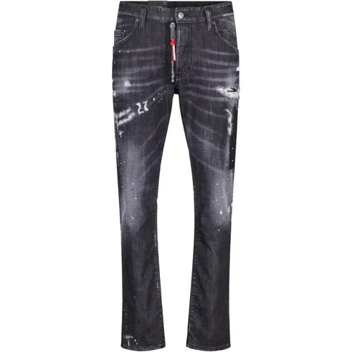 Slim-fit Used-Look Skater Jeans , Herren, Größe: XL - Dsquared2 - Modalova