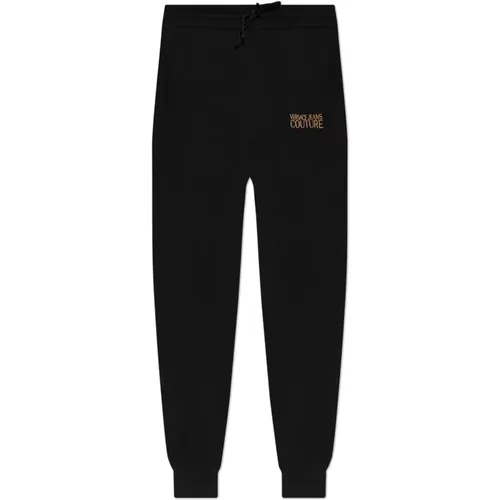 Sweatpants mit gesticktem Logo , Damen, Größe: L - Versace Jeans Couture - Modalova