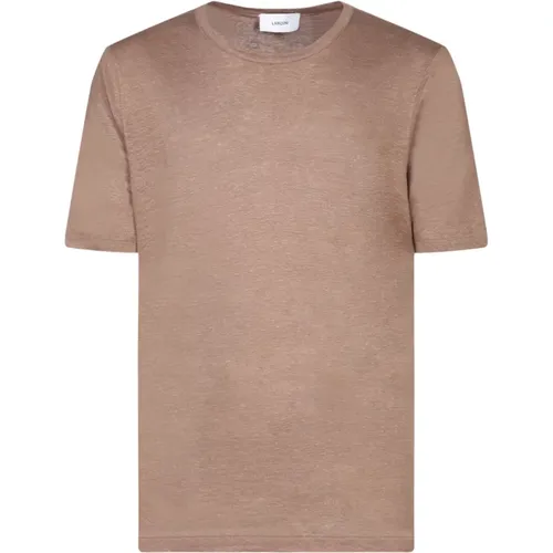 Leinen T-Shirt Casual Stil , Herren, Größe: M - Lardini - Modalova