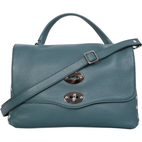 Leather Bag with Turn-Lock Fastening , female, Sizes: ONE SIZE - Zanellato - Modalova