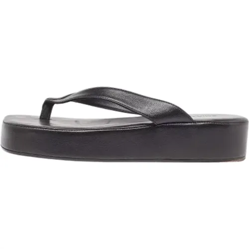 Pre-owned Leather sandals , female, Sizes: 3 1/2 UK - Amina Muaddi Pre-owned - Modalova