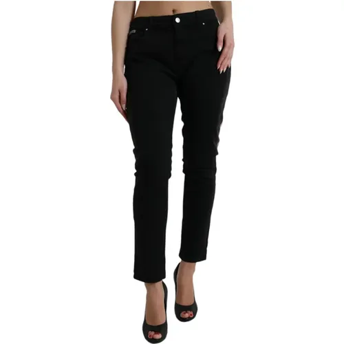 Two Tone Denim Skinny Jeans , Damen, Größe: XL - Dolce & Gabbana - Modalova