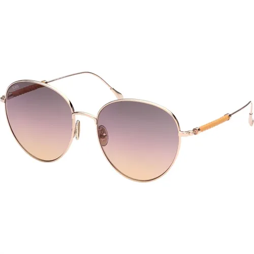 Rose Gold Sunglasses Grey Shaded , female, Sizes: 58 MM - TOD'S - Modalova