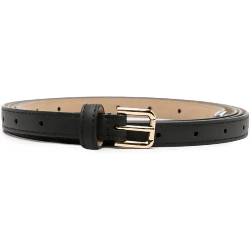Leather Belt with Gold-Tone Buckle , female, Sizes: 75 CM, 80 CM, 85 CM - Dolce & Gabbana - Modalova