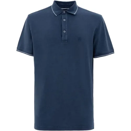 Navy Cotton Polo Shirt , male, Sizes: XL - Corneliani - Modalova