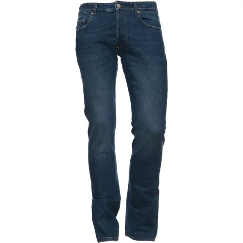 Gerade Jeans , Herren, Größe: W38 - Blauer - Modalova