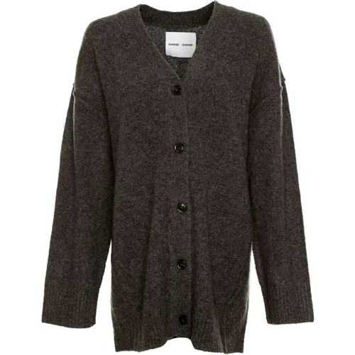 Oversized Cardigan with V-Neck , female, Sizes: S, XS, L, M - Samsøe Samsøe - Modalova