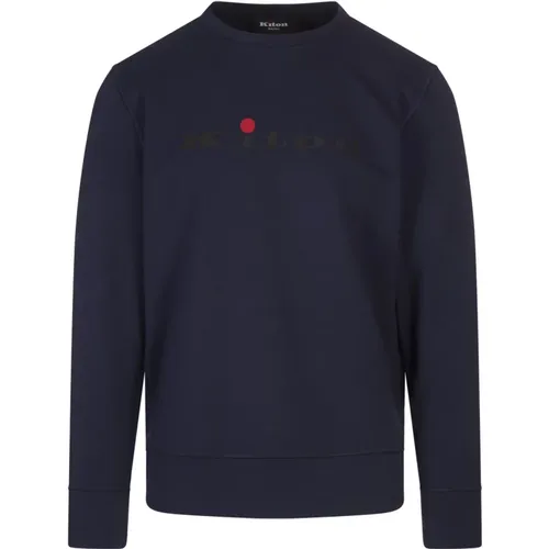 Crew Neck Sweatshirt with Logo , male, Sizes: L, XL, 2XL, M - Kiton - Modalova