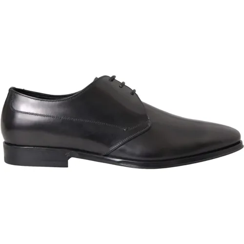 Schwarze Leder Derby Formelle Kleidschuhe , Herren, Größe: 40 EU - Dolce & Gabbana - Modalova